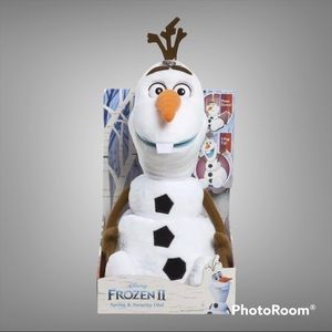 Disney Frozen Olaf Spring & Surprise Plush Pop Up & Talk Eyes Open!